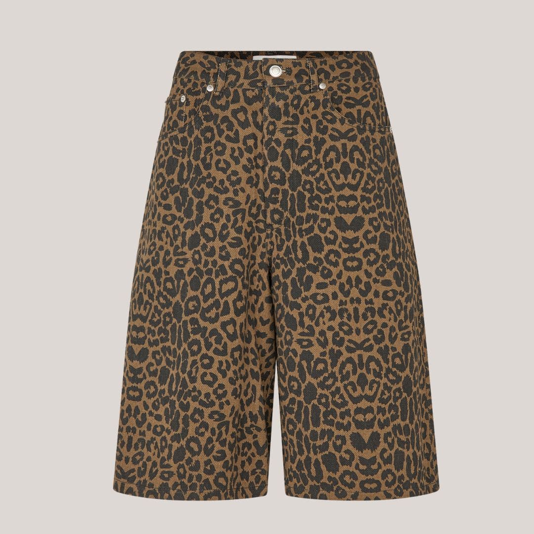 KaLL Shorts, denim leo print long