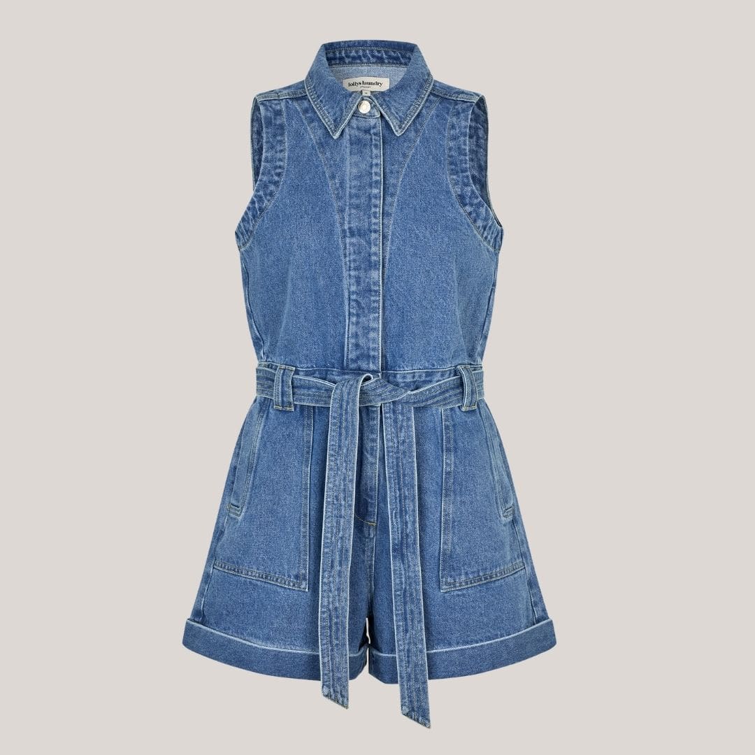 Corall Jumpsuit Sl Cowboy Buksedragt Som Shorts