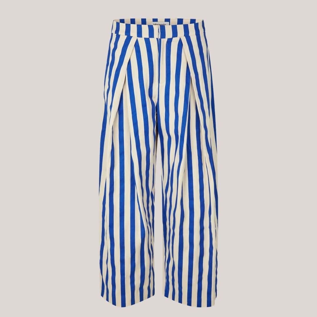 Zolall Pants Blåstribet Bukser Med Læg
