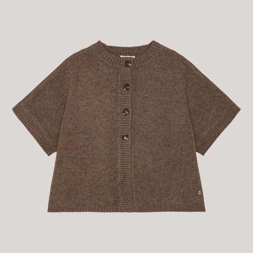 Malle Vest, kappe i uld i brun