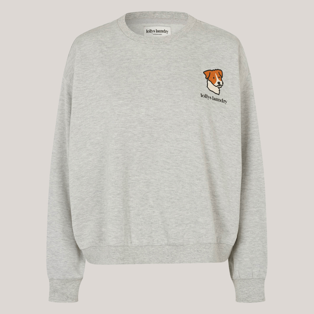SydneyLL Dog Sweatshirt i grå med hund