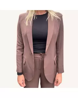 JV96-SEBANO jacket, blazer jakke i brun - Overtøj