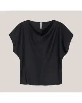 TK43EDG t-shirt, bluse i sort med kort ærme - Imperial Bluser & Skjorter