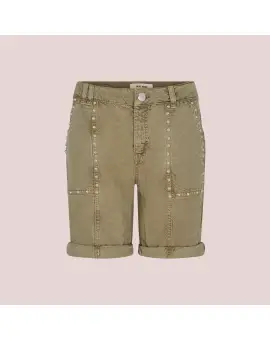 Bianche Twill Shorts, army shorts med nitter detaljer - Sommer udsalg · 50%