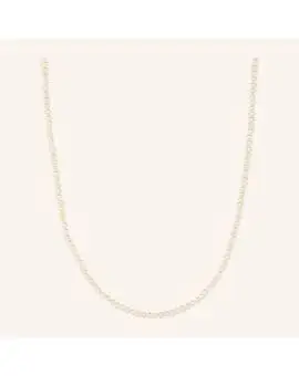 Lagoon Necklace gold-plated lås, perlekæde med små asymetriske perler - 