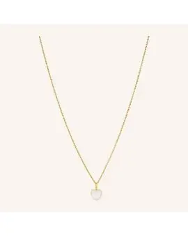 Ocean Heart Necklace gold-plated - halskæde med lille hjerte i perlemor - 