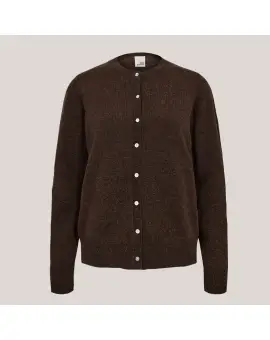 CisseSW cardigan, Uld cardigan i brun - 
