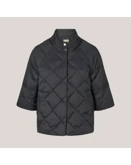 PBO Nikki jacket, kort vattert jakke med korte ærmer i sort - PBO - Philosophy Blues Original