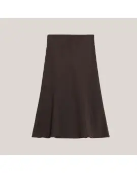 GHI5KBA satin nederdel i brun - korte længde - Nederdele