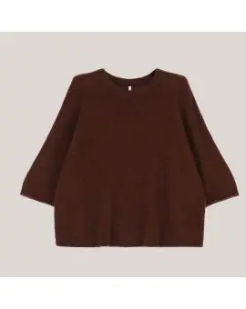 M3025871 strik i kastanje brun med 3/4 ærme længde - Imperial Strik