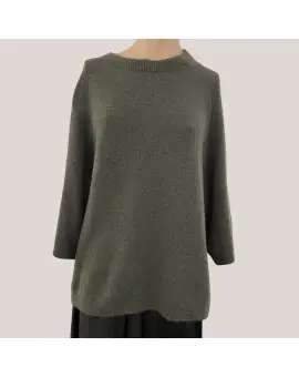 M3025871 strik i grøn med 3/4 ærme længde - Imperial