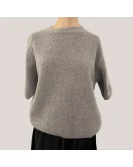 M7347A3174A Strik med korte ærmer i lysegrå - Imperial