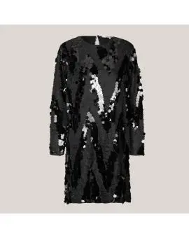 Glimmer Simple Dress, kjole med sorte palietter - Nyheder
