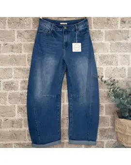9291 Clio ballon jeans i blå denim - Cabana Living