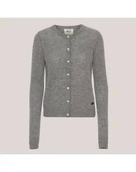 Alice Classic Cardigan, Cashmere cardigan i grå - BETA Studios