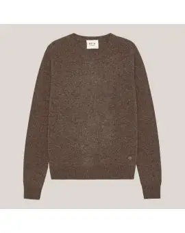 Abbie O-neck Basic, Cashmere i brun - BETA Studios
