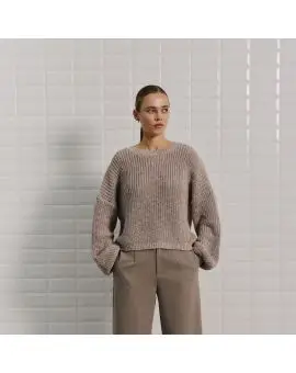 WBL Selena LS Pullover strik i sand - Sweaters & Strik