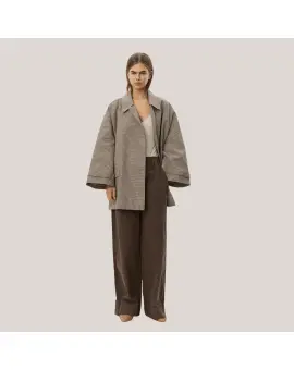 SelinaSW oversize Check Jacket - ternet jakke - Sofie Schnoor