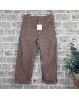 6314 String P Pants, stribet buks i puder - Jeans