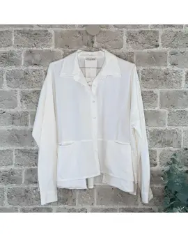 60194 Lome shirt, casual bomulds skjorte i hvid - Cabana Living