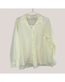 4180 Nadina shirt, bomulds skjorte i gul - Cabana Living