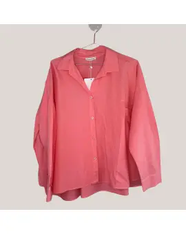 4180 Nadina shirt, bomulds skjorte i pink - Cabana Living