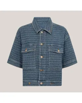 MMEbba Bobble Jakke i mørk denim - Mos Mosh