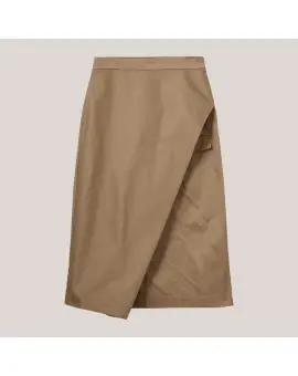 KatrineSW Midi Wrap Nederdel i camel farvet - Sofie Schnoor