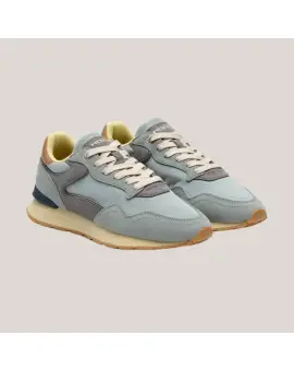 CITY RETRO sneaker i lysebl&aring; toner - 