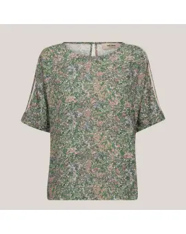 MMPalma Flowish Orchid Blouse i viscose og m&oslash;nster - 