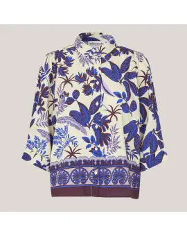 BonoLL Skjorte i Flower print i blåt - Lollys Laundry Bluser & Skjorter