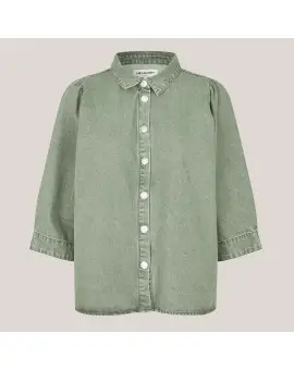 BonoLL Shirt, denim skjorte bluse i Dusty Green - 