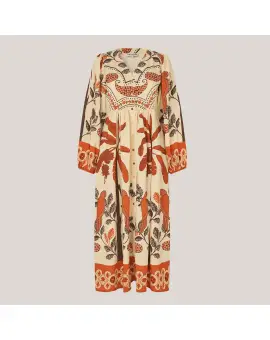 SaraiLL Maxi Kjole bohemeinspireret mønsteret kjole - Kjoler