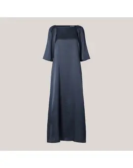 PBOBelina-dress, lang selvskabs kjole i navy blue - Kjoler