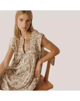 KI133 Vestido, Tuni i bomuld med mønster - INDI&COLD