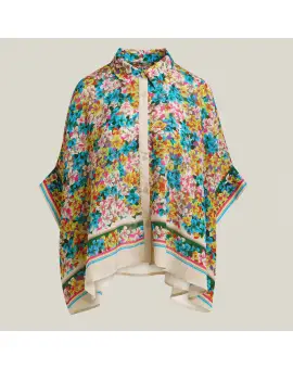 EA-JIRT Oversize skjorte med blomster print - Essentiel Antwerp