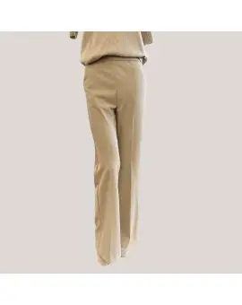 P3E9LAW Pants, Bukser med flar og lynlås bagpå i Platino sand - Vinter SALE - 50%