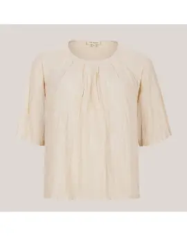 ESTova Bluse GRS, crepet bluse i cream - Skjorter & Bluser