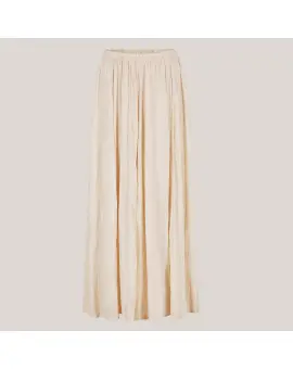 ESTova Maxi Skirt GRS, crepet nederdel i cream - Nederdele