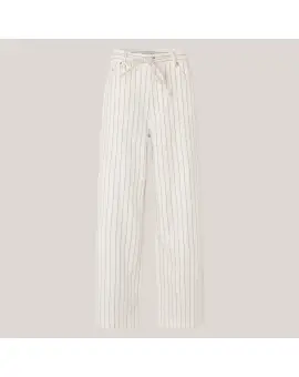 Ciliss Jeans i hvide med pine stribe - Second Female