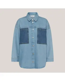 MWMazie 139 Boxy Mix Shirt denim blue - Skjorter & Bluser