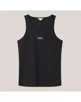 Lala Berlin Tanktop Teo rib black med logo - Lala Berlin