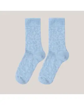 Lala Berlin Socks Sanira cotton blend light blue leo - Nyheder