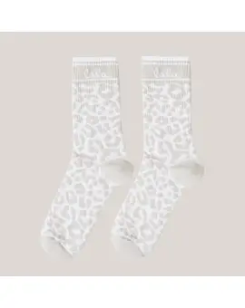 Lala Berlin Socks Sanira cotton blend cream leo - Nyheder
