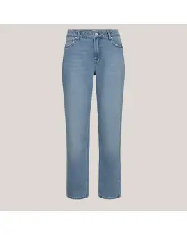 IVY-Tonya Cropped Jeans Wash Manilla, Mom jeans i blå vask - Wide Jeans and Straight leg