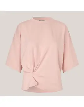 Missouri Tee, lyserød t-shirt med rynk ved hoften - Sommer SALE - 50%