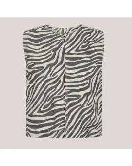 IVY-Heaven Cross Back Top - Faded Zebra - Veste