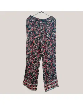 KIKA Pants, viscose bukser med print af havdyr - MW Copenhagen