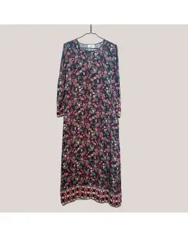 GRO dress, Lang viscose kjole med print af havdyr - Kjoler