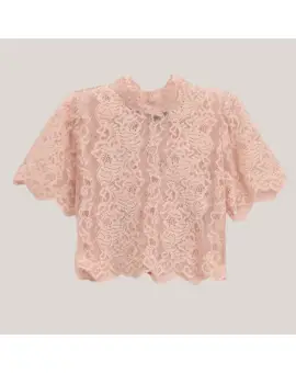RIT8LGQ Blonde Boleo top i rosa med bindebånd i nakken - Imperial Bluser & Skjorter